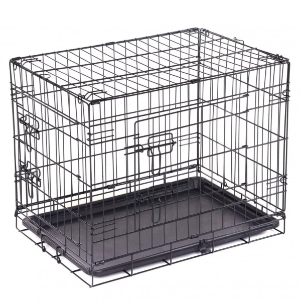 24" Folding Metal Dog Cage Puppy Transport Crate Pet Carrier - Image 6