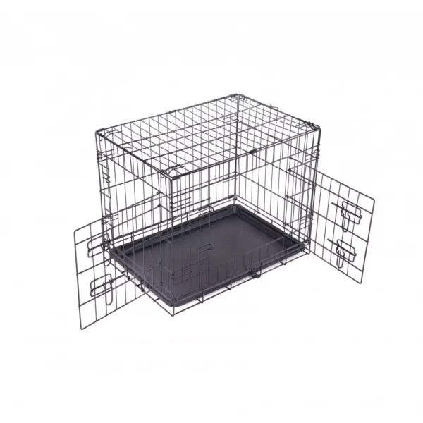 24" Folding Metal Dog Cage Puppy Transport Crate Pet Carrier